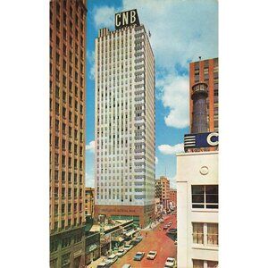 Postcard Continental National Bank Building Fort Worth Texas Vintage Chrome Unpo